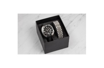 Image of Heritor Automatic Matador Box Set with Interchangable Bands and Date Display, Black/Silver, One Size, HERHR9301