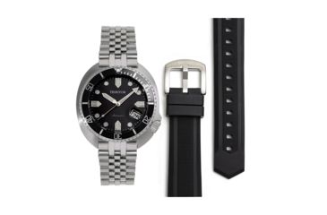 Image of Heritor Automatic Matador Box Set with Interchangable Bands and Date Display, Black/Silver, One Size, HERHR9301