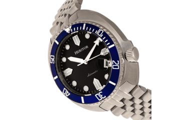 Image of Heritor Automatic Matador Box Set with Interchangable Bands and Date Display, Blue/Silver, One Size, HERHR9304