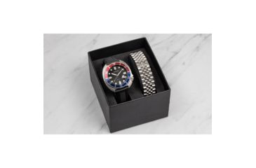 Image of Heritor Automatic Matador Box Set with Interchangable Bands and Date Display, Red/Blue, One Size, HERHR9303