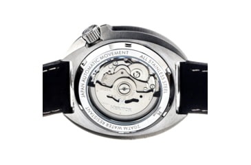 Image of Heritor Automatic Pierce Genuine Leather-Band Watch w/Date, Black/Red/Blue - Mens, HERHS1204