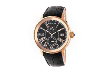 Image of Heritor Automatic Madison Leather Strap Watch, Rose Gold/Black, Standard HERHR4305