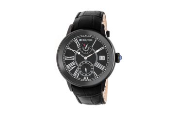 Image of Heritor Automatic Madison Leather Strap Watch, Black, Standard HERHR4306