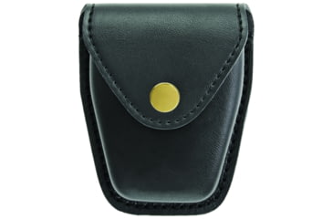Image of HERO'S PRIDE AirTek Hinged Handcuff Case, Plain, Brass Hardware, Black, 1451PA