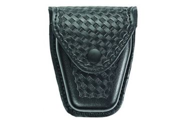 Image of Hero's Pride Handcuff Case, Double, Reg &amp; ASP Chain, AirTek, BW, Black Snap 1455WB