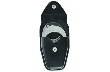 Image of Hero's Pride Handcuff Case, Double, Reg &amp; ASP Chain, AirTek, Smooth, Silver Snap 1455PN
