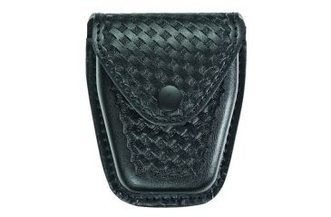 Image of Hero's Pride Handcuff Case, Single, Med/Hinged, AirTek, BW, Black Snap, Medium 1451WB