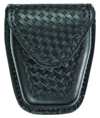 Image of Hero's Pride Handcuff Case, Single, Med/Hinged, AirTek, BW, Hidden Snap, Black, Medium 1451WC