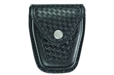 Image of Hero's Pride Handcuff Case, Single, Med/Hinged, AirTek, BW, Silver Snap, Medium 1451WN