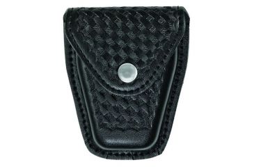 Image of Hero's Pride Handcuff Case, Single, Small/Chain, AirTek, BW, Silver Snap, Small 1450WN