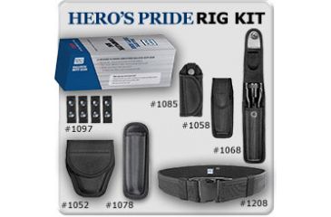Image of Heros Pride Ballistic Duty Gear Rig--7 Pc , Belt Size Small 24 thru 28, Black R1234A-S