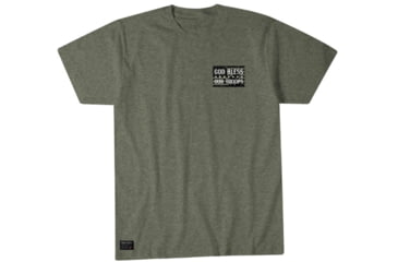 Image of HOWITZER God Bless Our Troops S/S Tee - Mens, Olive Heather, Extra Large, CV7126-OVHE-XL