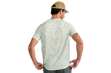 Image of HUK Performance Fishing Drift Printed Short Sleeve Crew - Mens