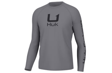 Image of HUK Performance Fishing Icon LS Crew Shirt - Mens, Night Owl, M, H1200573-016-M