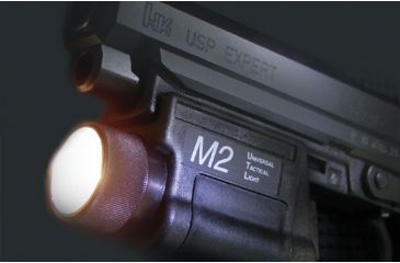 Image of M2 UTL EOTech Universal Tactical Light Mounted on HK USP Expert Pistol