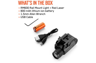 Image of IPROTEC IPRMLT0001 RM600LSR Rail Mount Light Red Laser 600 Lumen