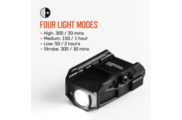 Image of iPROTEC Mycro Rail Mount Gun Light, 300 Lumen, IPR-LGT-1001