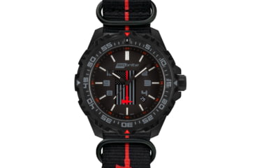 Image of Isobrite Fire Rescue Limited Edition T100 Tritium Watch, Black/Gray, 47mm, ISO3009