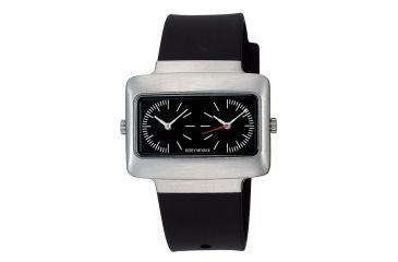 Image of Issey Miyake SILAi018 Vakio Mens Dual-Dial Watch - Silver Metal Band, Silver Case