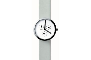 Image of Issey Miyake SILAp010 Twelve Mens Watch / Chronograph - White Band, Silver Case