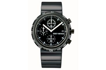Image of Issey Miyake SILAq005 Trapezoid Mens Watch - Black Metal Band, Black Case
