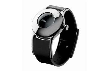 Image of Issey Miyake SILAr002 Ovo Watch - Black Band, Silver Case