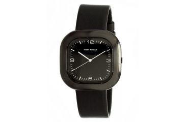 Image of Issey Miyake SILAx004 Go Mens Watch - Black Leather Band, Black Case