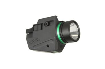 Image of JE Machine Tech CREE LED Flashlight, 150 Lumens, Green Laser w/ Ount, Black, TS-FL8B