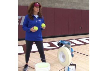 Image of JUGS Bucket of Leatherlast Softballs - 2 Dozen, Yellow, B5260