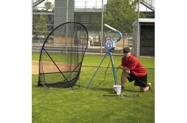 Image of JUGS Small-Ball Machine Package w/ Screen, Small-Balls, Home Plate, Hitting Stick A0060