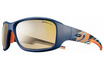 Image of Julbo Stunt Sunglasses, Blue/Orange w/ Zebra Light Hard Lenses 4383112