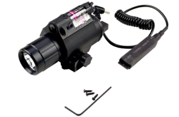 Image of Kexuan Tac Light and Red Laser Sight Combo w/ Remowable Switch, 220 Lumens, Black, FLRL01