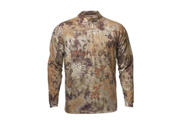 Image of Kryptek Valhalla 2 Long Sleeve Zip Shirt - Men's, Extra Small, Highlander, 18VALLSZH2