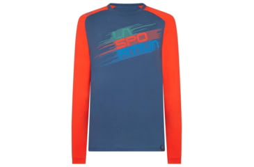 Image of La Sportiva Stripe Evo Long Sleeve - Mens, Opal/Poppy, Extra Large, N38-618311-XL