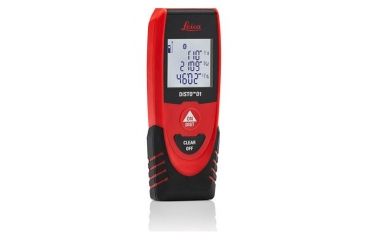 Image of Leica DISTO D1 - Bluetooth 4.0, 130ft Range, 1/16in Accuracy, Works with Free DISTO Sketch App, Red/Black, 4.53in x 1.71in x 0.93in, NSN none, 846805