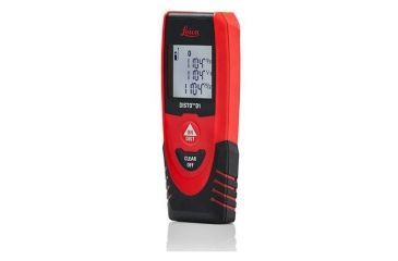 Image of Leica DISTO D1 - Bluetooth 4.0, 130ft Range, 1/16in Accuracy, Works with Free DISTO Sketch App, Red/Black, 4.53in x 1.71in x 0.93in, NSN none, 846805