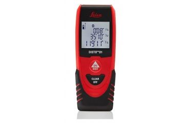 Image of Leica DISTO D1 - Bluetooth 4.0, 130ft Range, 1/16in Accuracy, Works with Free DISTO Sketch App, Red/Black, 4.53in x 1.71in x 0.93in, NSN none, 846805
