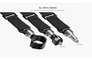 Image of Leofoto Push Button Quick Detach Modular Tripod Strap - Strap-32LM, Black, Strap-32LM