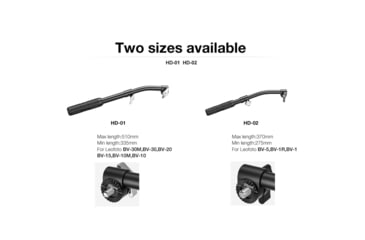 Image of Leofoto HD-02 Handle for BV-1/1R, BV-5 Fluid Heads, Black, HD-02