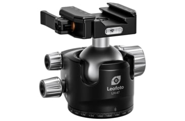 Image of Leofoto LH-47LSC Lever-Release Hybrid Clamp Ball Head, Arca/Picatinny, Black, LH-47LSC