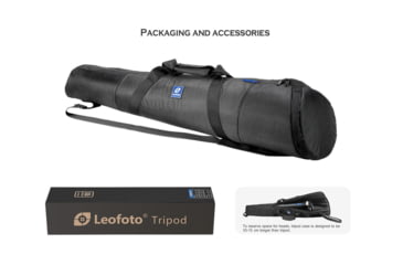 Image of Leofoto LN-364C Heavy Duty Tripod w/ 75mm Video Bowl/Platform &amp; Bag, Black, LN-364C