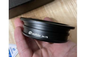 Image of Leofoto LN-364C, LM-3xxC BA-75 75mm Half-Bowl Video Head Adapter, Black, BA-75