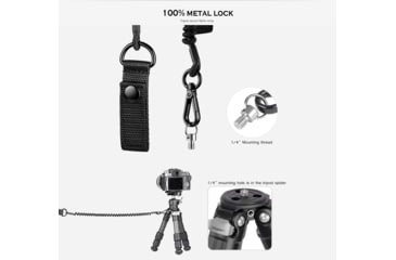 Image of Leofoto LT-S1 Tripod Secure Nylon Strap, Black, LT-S1