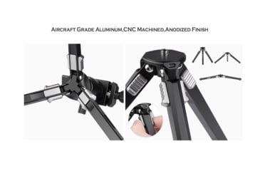 Image of Leofoto MT-02 Aluminum Mini Table Top Tripod, Black, MT-02