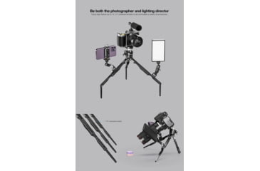 Image of Leofoto MT-04/LH-30 Folding Aluminum Mini Tripod w/ Ball Head Set and Bag, Black, MT-04+LH-30