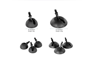 Image of Leofoto SC-50 Universal Rubber Tripod Feet 3/8 Grippy- Set of 3, Black, SC-50