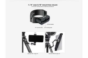 Image of Leofoto TDC-22/CF-9 Tripod Threaded Leg Collar w/ 3/8 Screw Stud, Black, TDC-22+CF-9