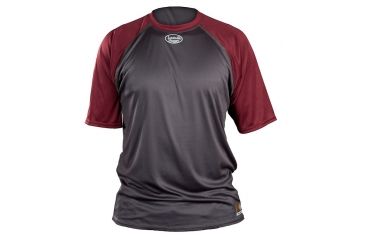 Image of Louisville Slugger Adult Slugger Loose-Fit Raglan Short Sleeve Shirt,Grey/Maroon,Medium LS1527-AM-GY-MR