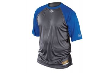 Image of Louisville Slugger Youth Slugger Loose-Fit Raglan Short Sleeve Shirt,Grey/Royal,XL LS1527-YXL-GY-RY