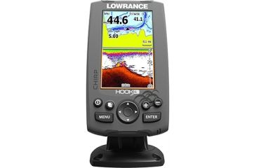 Image of Lowrance Hook-4, w/Mid/Hi/DownScan Xdcr, New Condition LOW-000-12647-001